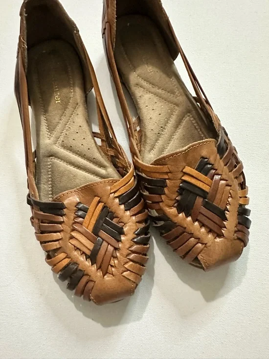 Naturalizer Gobi Huarache Leather Woven Flats Multicolour Size 7.5 Women’s - Picture 3 of 8